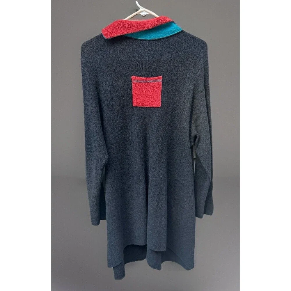 Margaret Winters Patch Pocket Tunic Sweater Dress Art Boho Lagenlook Art Retro M